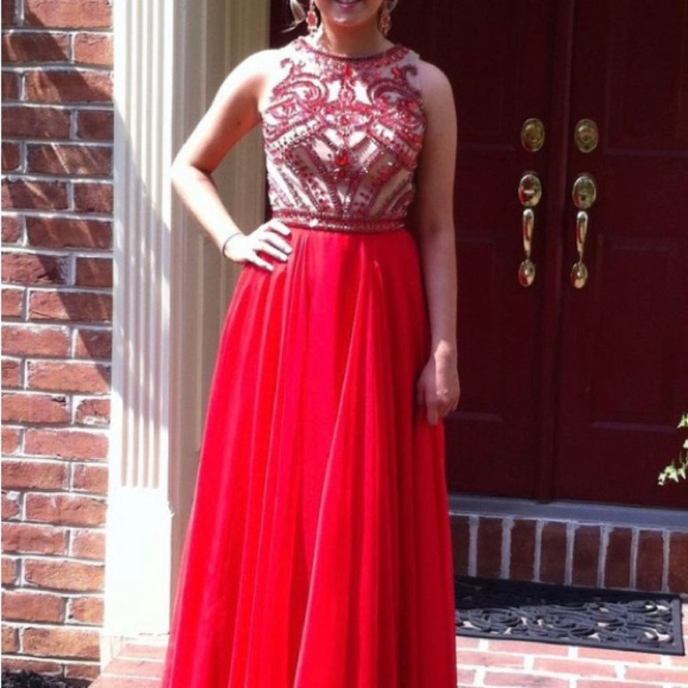 Red prom / pageant gown worn once